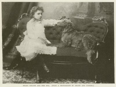Helen Keller i jej pies autorstwa American Photographer