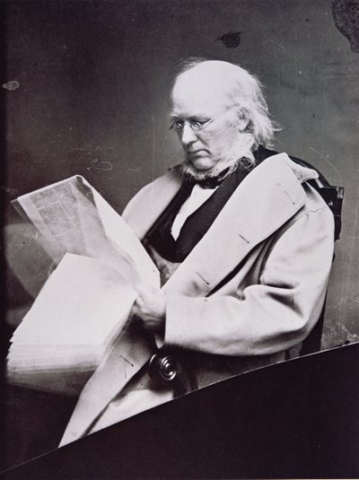 Horace Greeley (1811-72) (zdjęcie czarno-białe) autorstwa American Photographer