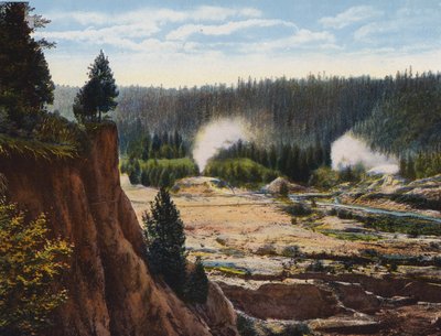 Górnictwo hydrauliczne, Dutch Flat, Kalifornia (zdjęcie kolorowe) autorstwa American Photographer