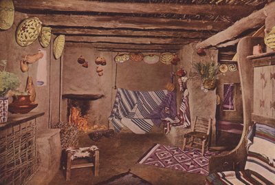 Wnętrze domu Hopi, Wielki Kanion, Arizona (zdjęcie kolorowe) autorstwa American Photographer