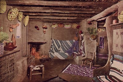 Wnętrze Domu Hopi, Wielki Kanion, Arizona (kolorowe zdjęcie) autorstwa American Photographer