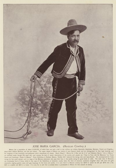 Jose Maria Garcia, meksykański kowboj autorstwa American Photographer