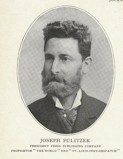 Joseph Pulitzer, ilustracja z „Wybitni nowojorczycy z lat 1896-1899: tom towarzyszący podręcznikowi króla Nowego Jorku” autorstwa American Photographer