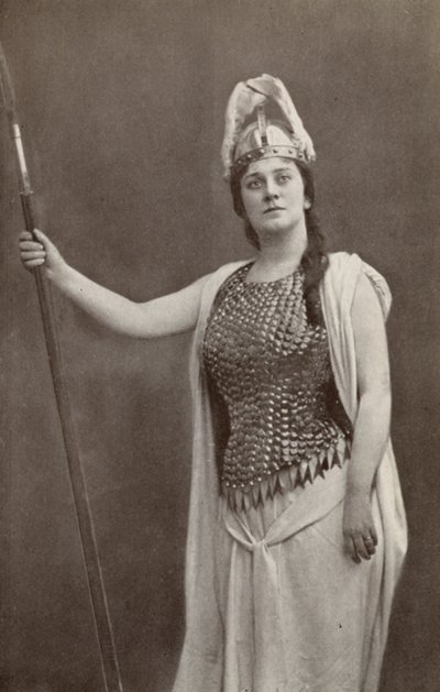 Lillian Nordica jako Brunnhilda w "Die Walkure" (zdjęcie czarno-białe) autorstwa American Photographer