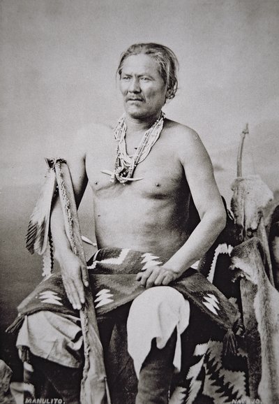 Manuelito (1818-93) naczelny wódz narodu Navajo 1870-84 autorstwa American Photographer