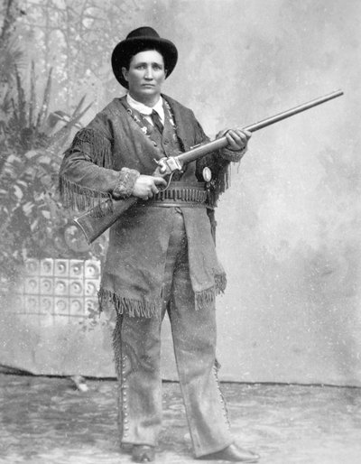 Martha Jane Cannary (Calamity Jane) (1852-1903) (zdjęcie czarno-białe) autorstwa American Photographer