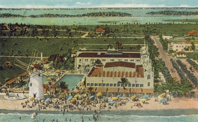 Miami, Floryda, ok. 1925 r: Kasyno w Miami Beach (zdjęcie kolorowe) autorstwa American Photographer