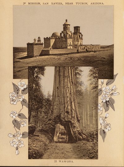 Misja San Xavier, niedaleko Tucson, Arizona; Wawona (zdjęcie czarno-białe) autorstwa American Photographer