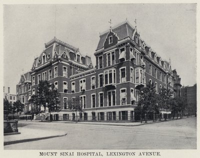 Szpital Mount Sinai, Lexington Avenue (zdjęcie czarno-białe) autorstwa American Photographer