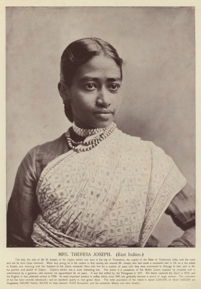 Pani Theresa Joseph, Wschodnioindyjska autorstwa American Photographer