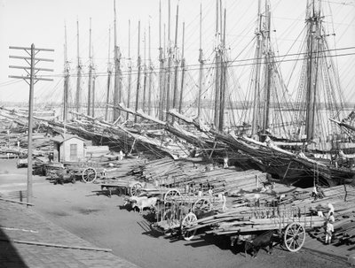 Muelle Tallapiedras, Hawana, ok. 1904 (zdjęcie czarno-białe) autorstwa American Photographer