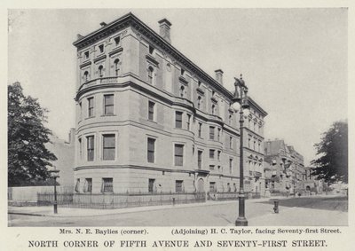 North Corner Fifth Avenue i Seventy-First Street (zdjęcie czarno-białe) autorstwa American Photographer