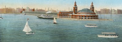 Port zewnętrzny i molo rekreacyjne (kolorowe zdjęcie) autorstwa American Photographer