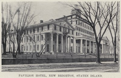 Pavilion Hotel, New Brighton, Staten Island (zdjęcie czarno-białe) autorstwa American Photographer