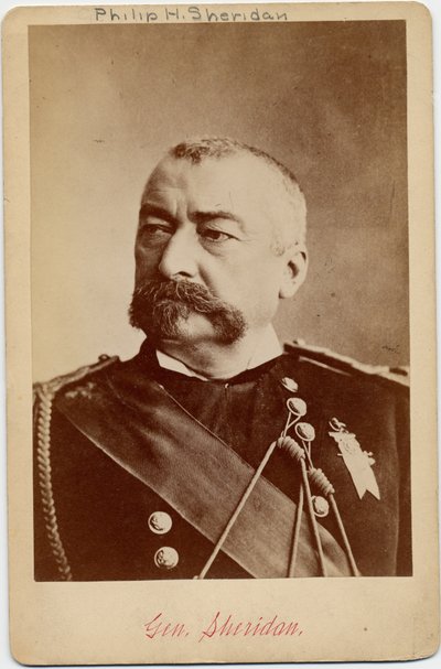 Philip Henry Sheridan (1831-88), generał armii Unii (zdjęcie albumu) autorstwa American Photographer