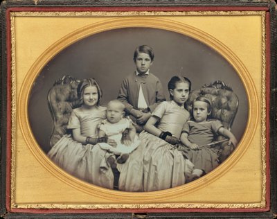 Portret pięciorga dzieci, ok. 1850 (zdjęcie) autorstwa American Photographer