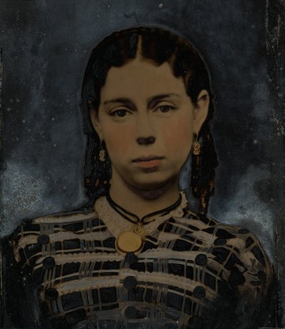 Portret kobiety, lata sześćdziesiąte XIX wieku (zdjęcie) autorstwa American Photographer