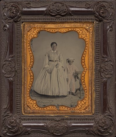 Portret kobiety i chłopca, ok. 1863 (zdjęcie) autorstwa American Photographer