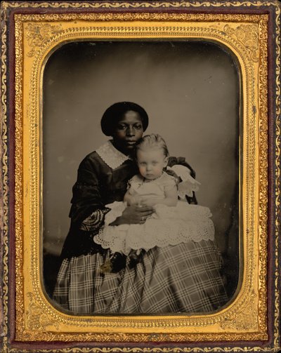 Portret kobiety z dzieckiem, ok. 1860 (zdjęcie) autorstwa American Photographer