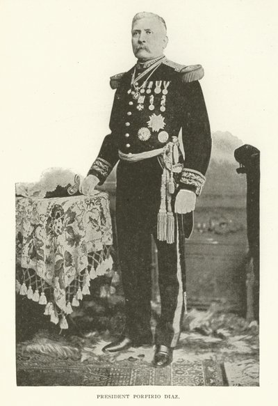 Prezydent Porfirio Diaz (zdjęcie czarno-białe) autorstwa American Photographer