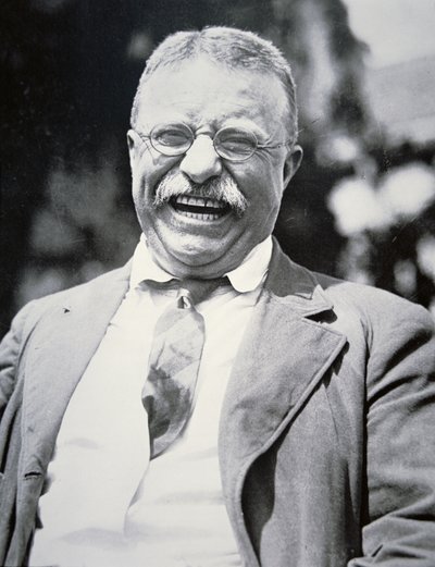 Prezydent Theodore Roosevelt, ok. 1917 (zdjęcie czarno-białe) autorstwa American Photographer