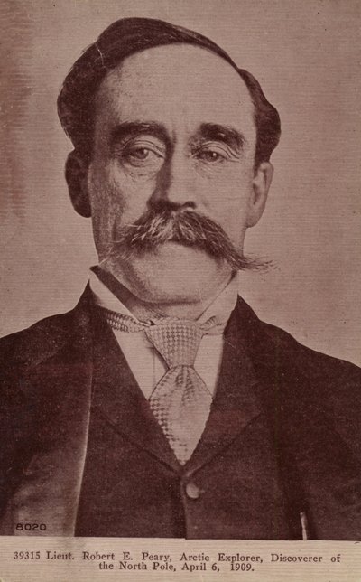 Robert Peary (1856-1920), amerykański badacz Arktyki (zdjęcie czarno-białe) autorstwa American Photographer