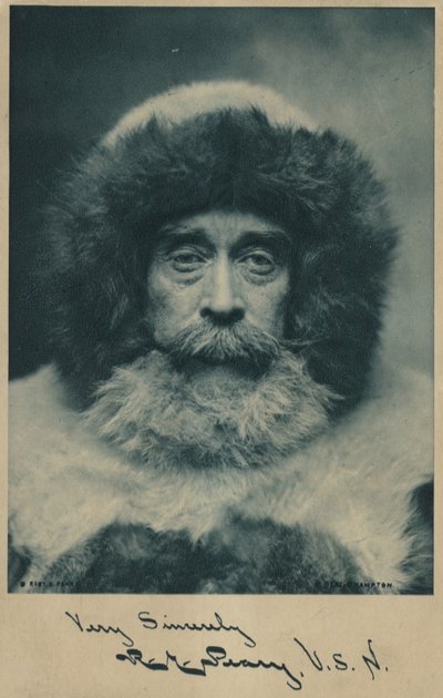 Robert Peary (1856-1920), amerykański badacz Arktyki (zdjęcie czarno-białe) autorstwa American Photographer