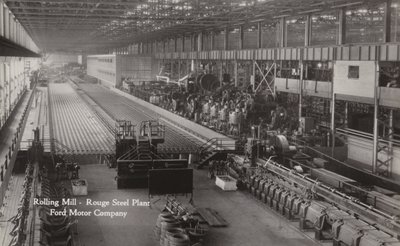 Walcownia, Zakład Stalowy Rouge; Ford Motor Company, Dearborn, Michigan autorstwa American Photographer