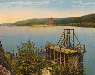 Koło łososia na rzece Columbia (zdjęcie kolorowe) autorstwa American Photographer