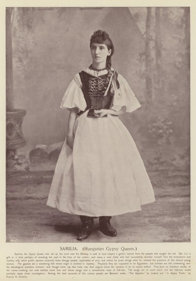 Samilia, węgierska cygańska królowa autorstwa American Photographer