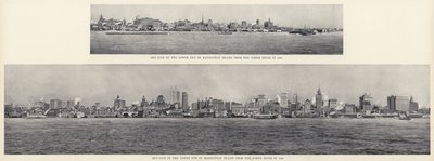 Sky-Line z Lower End of Manhattan Island od North River (zdjęcie czarno-białe) autorstwa American Photographer