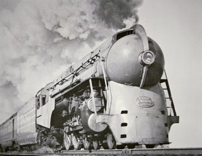 „Empire State Express” nowojorskiego systemu centralnego w 1938 r. (zdjęcie czarno-białe) autorstwa American Photographer