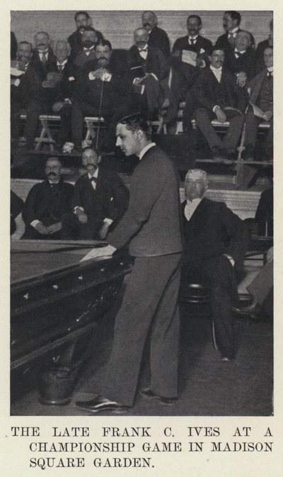 Nieżyjący już Frank C Ives na meczu o mistrzostwo w Madison Square Garden (zdjęcie czarno-białe) autorstwa American Photographer
