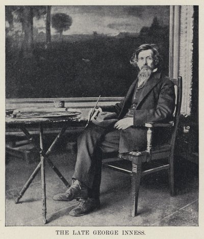Nieżyjący George Inness (zdjęcie czarno-białe) autorstwa American Photographer