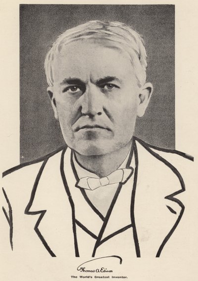 Thomas Edison (zdjęcie czarno-białe) autorstwa American Photographer