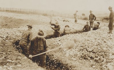 US Marines we Francji Kopanie w latach 1917-19 autorstwa American Photographer