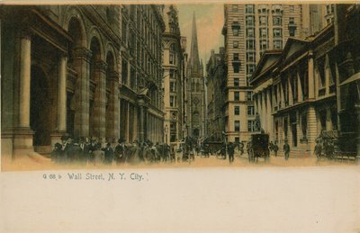 Wall Street w Nowym Jorku. Pocztówka wysłana w 1913 roku. autorstwa American Photographer