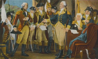 Waszyngton odrzucający uwertury Cornwallisa pod Yorktown w Wirginii (zdjęcie kolorowe) autorstwa American Photographer