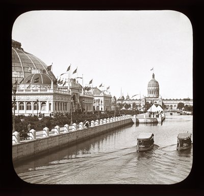 Worlds Columbian Exposition: Horticultural Building i Illinois State Building, Chicago, 1893 (zjeżdżalnia z latarnią) autorstwa American Photographer