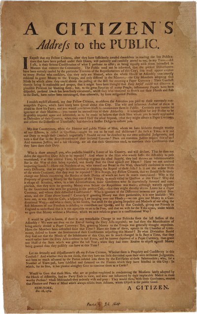 Orędzie obywatelskie do społeczeństwa w sprawie wsparcia wojsk królewskich, 18 grudnia 1769 r. autorstwa American School