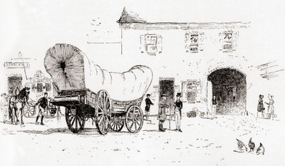 Wagon Conestoga w stoczni Bull