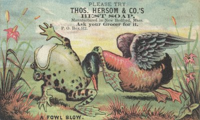 A Fowl Blow, reklama Thos. Najlepsze mydło Hersom & Cos, ok.1880 autorstwa American School