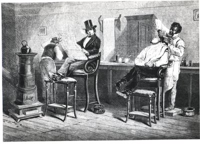Salon fryzjerski w Richmond, 1861 autorstwa American School