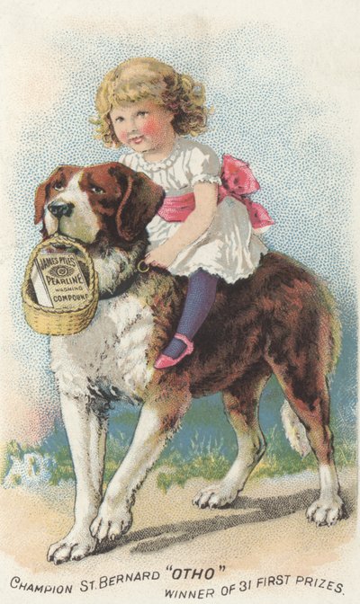 Reklama środka do prania perłowego Jamesa Pylesa, ok.1880 r. autorstwa American School
