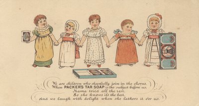 Reklama mydła smołowego Packers, ok.1880 autorstwa American School