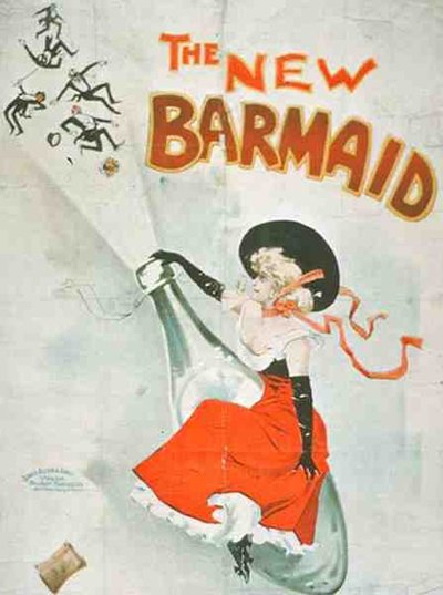 Reklama „Nowej Barmanki” (kolor lito) autorstwa American School