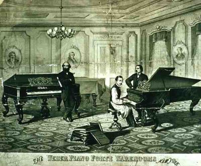 Reklama "Forte Piano Webera", Nowy Jork (litho) autorstwa American School