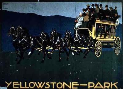 Reklama parku Yellowstone (kolor lito) autorstwa American School