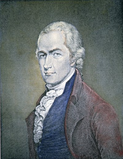 Alexander Hamilton (1755-1804) (kolorowy grawerunek) autorstwa American School