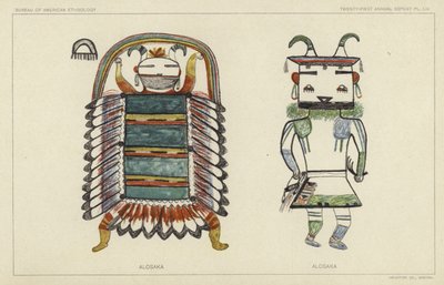 Alosaka (litografia kolorowa) autorstwa American School